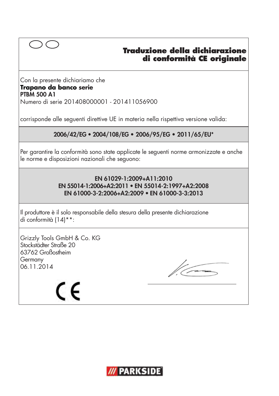 Parkside PTBM 500 A1 User Manual | Page 84 / 90