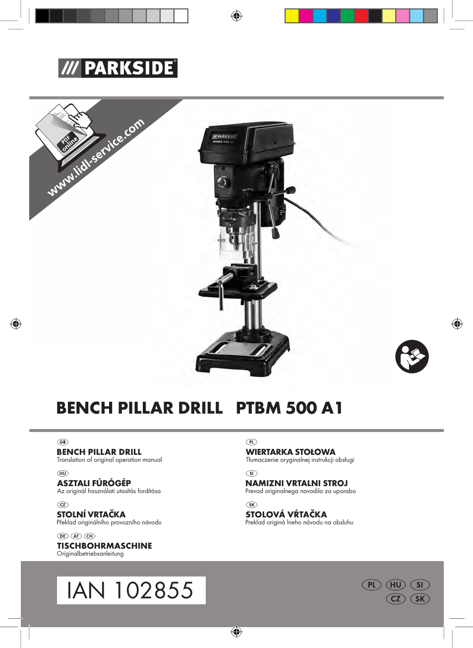 Parkside PTBM 500 A1 User Manual | 122 pages