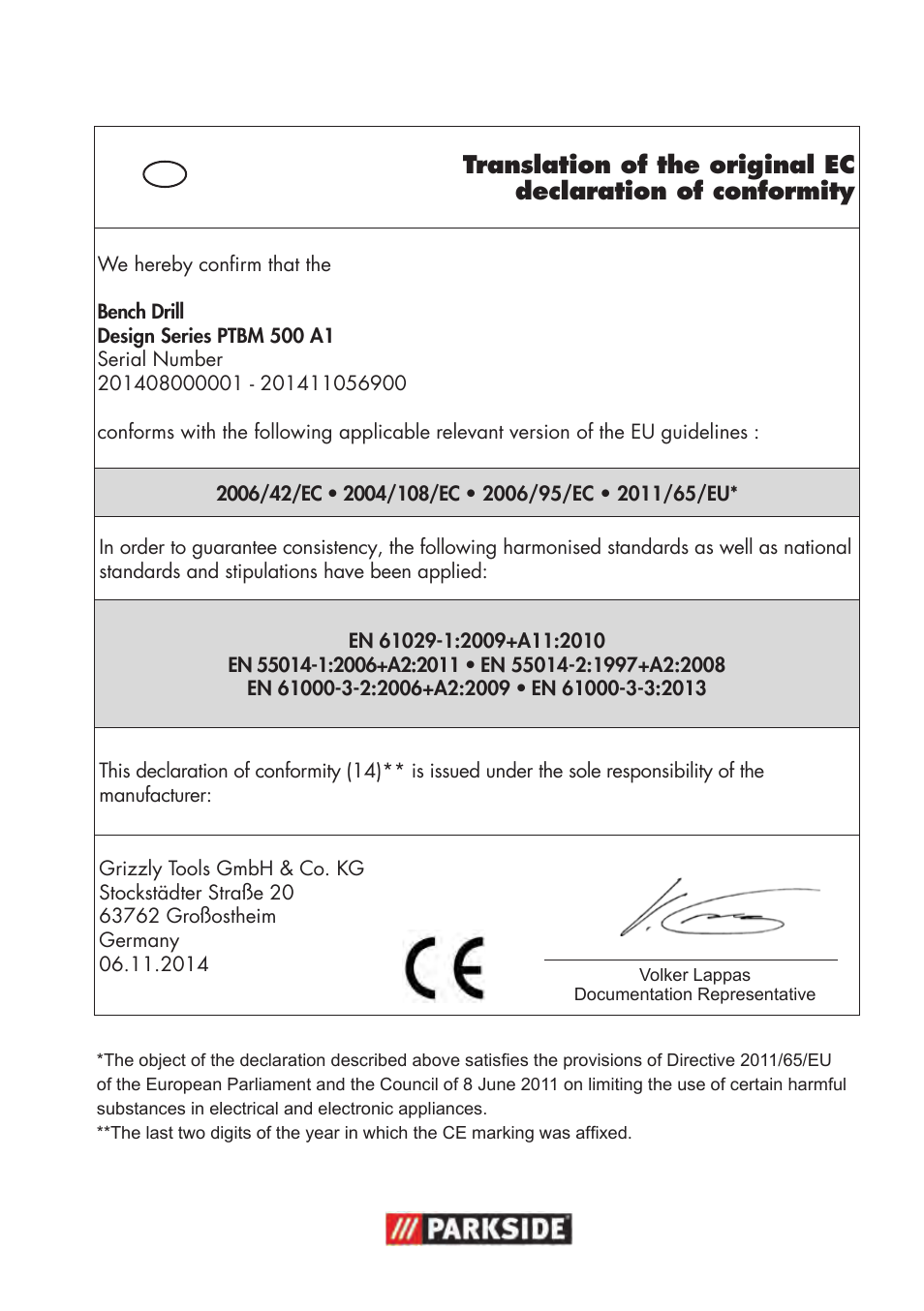 Parkside PTBM 500 A1 User Manual | Page 113 / 122