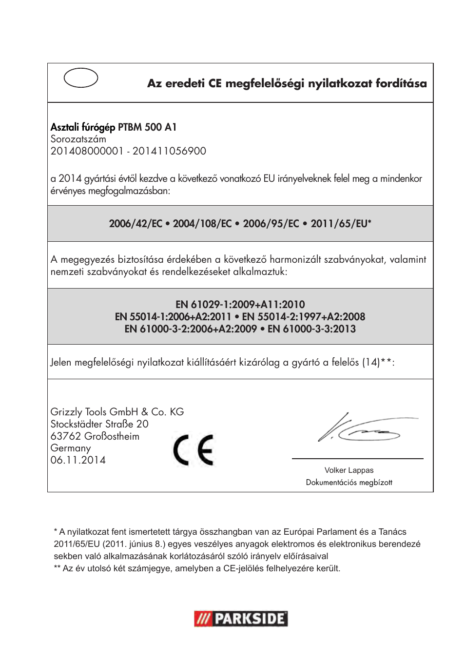 Parkside PTBM 500 A1 User Manual | Page 115 / 122