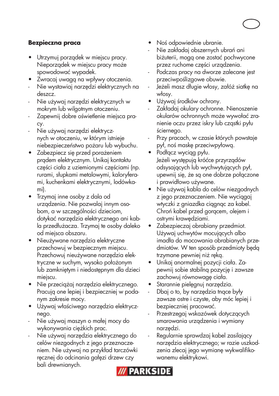 Parkside PTBM 500 A1 User Manual | Page 23 / 122