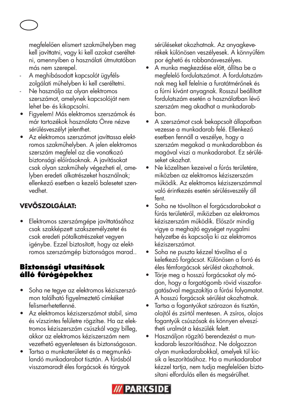 Parkside PTBM 500 A1 User Manual | Page 40 / 122