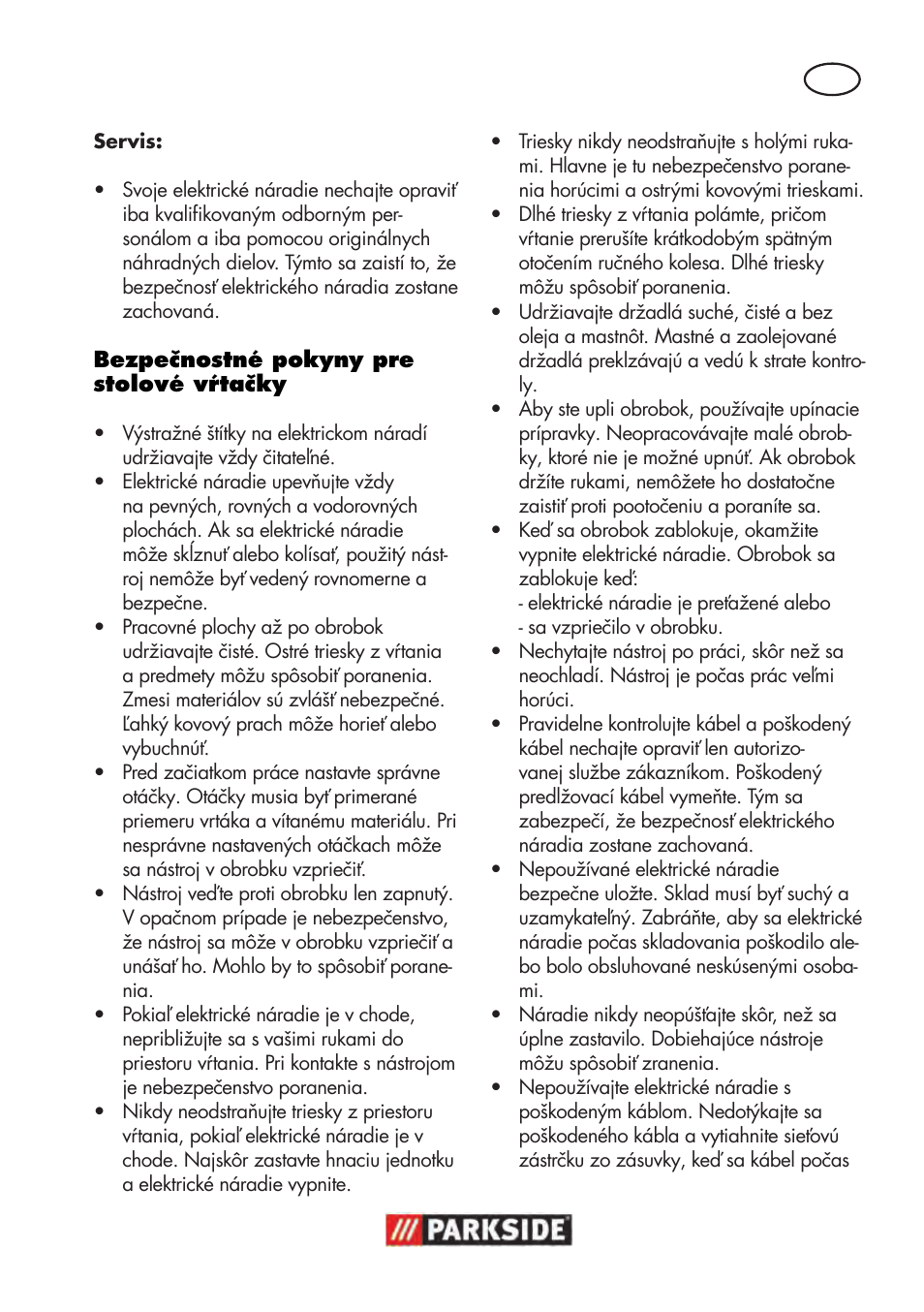 Parkside PTBM 500 A1 User Manual | Page 87 / 122