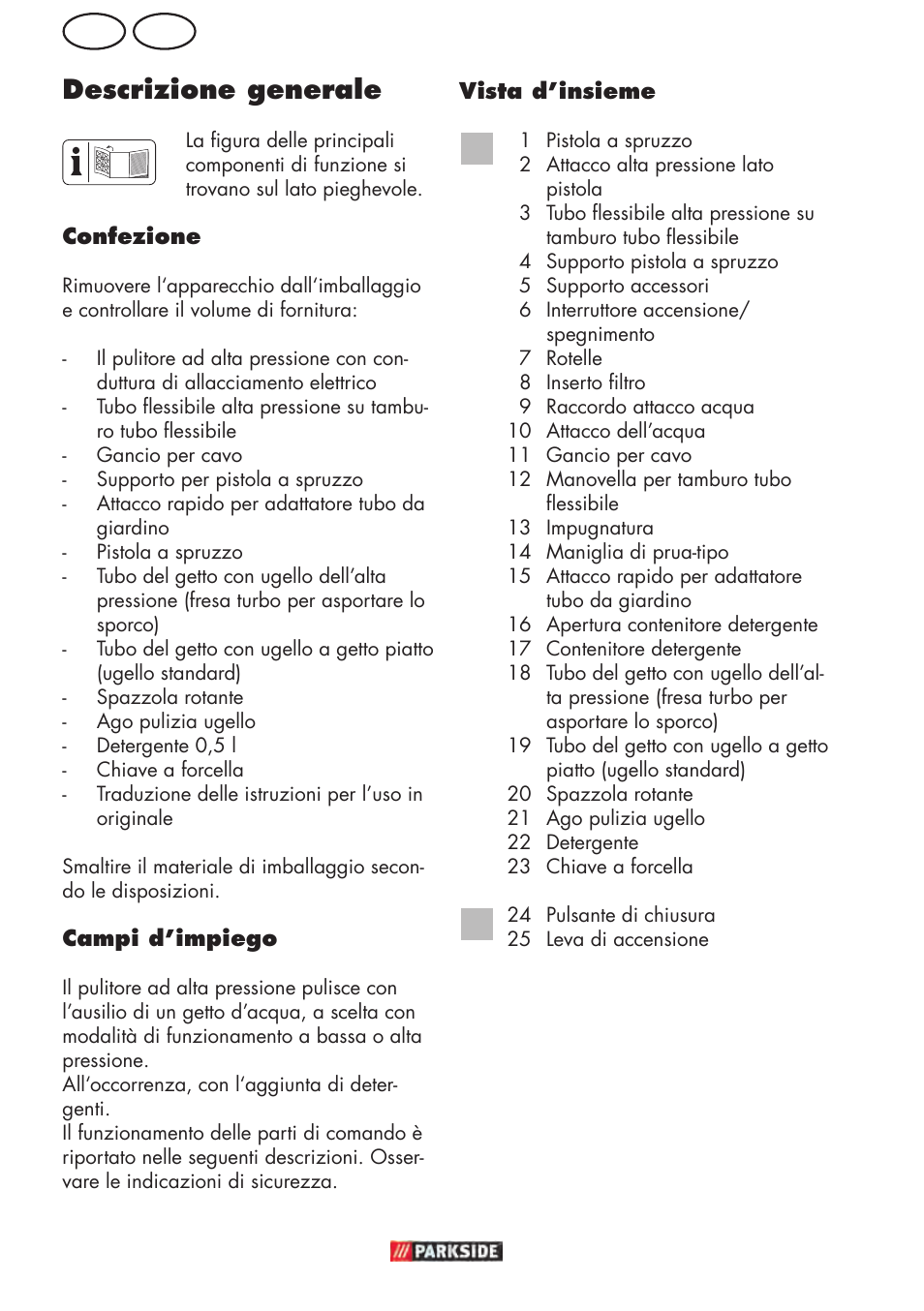 It mt, Descrizione generale | Parkside PHD 150 D3 User Manual | Page 18 / 78