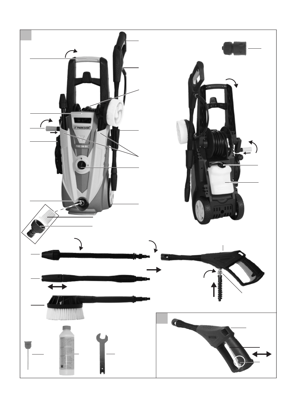 Parkside PHD 150 D3 User Manual | Page 3 / 78