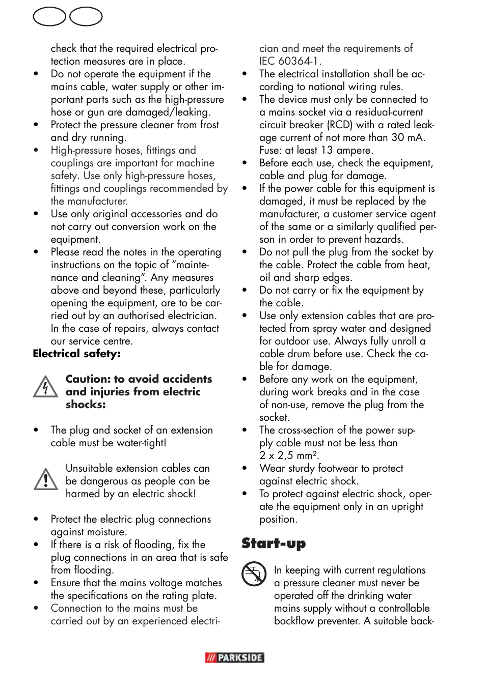 Gb mt, Start-up | Parkside PHD 150 D3 User Manual | Page 48 / 78