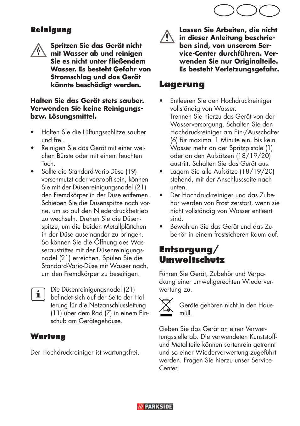 Ch at de, Lagerung, Entsorgung/ umweltschutz | Parkside PHD 150 D3 User Manual | Page 65 / 78