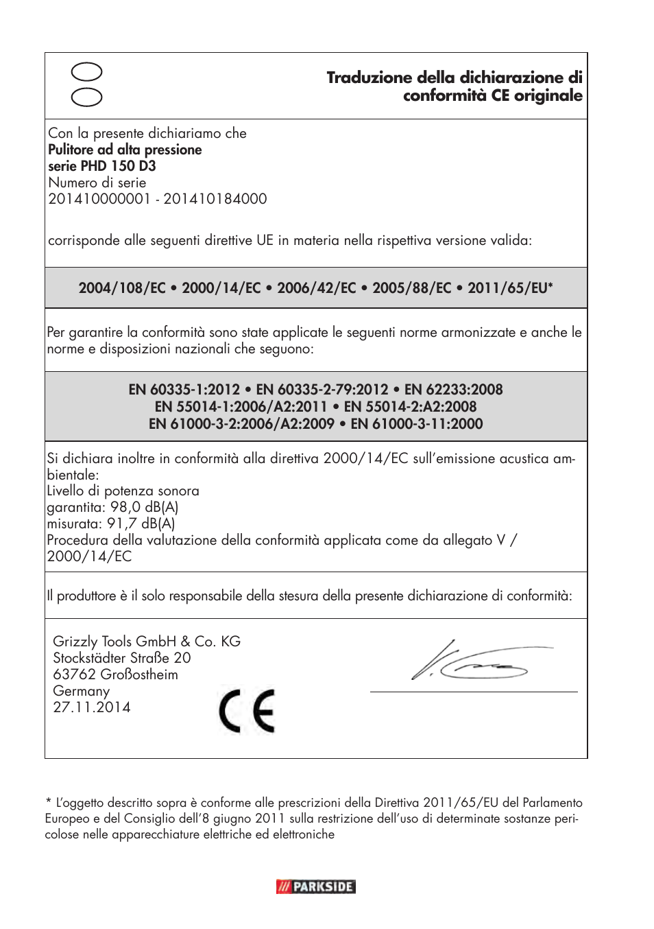 Parkside PHD 150 D3 User Manual | Page 72 / 78