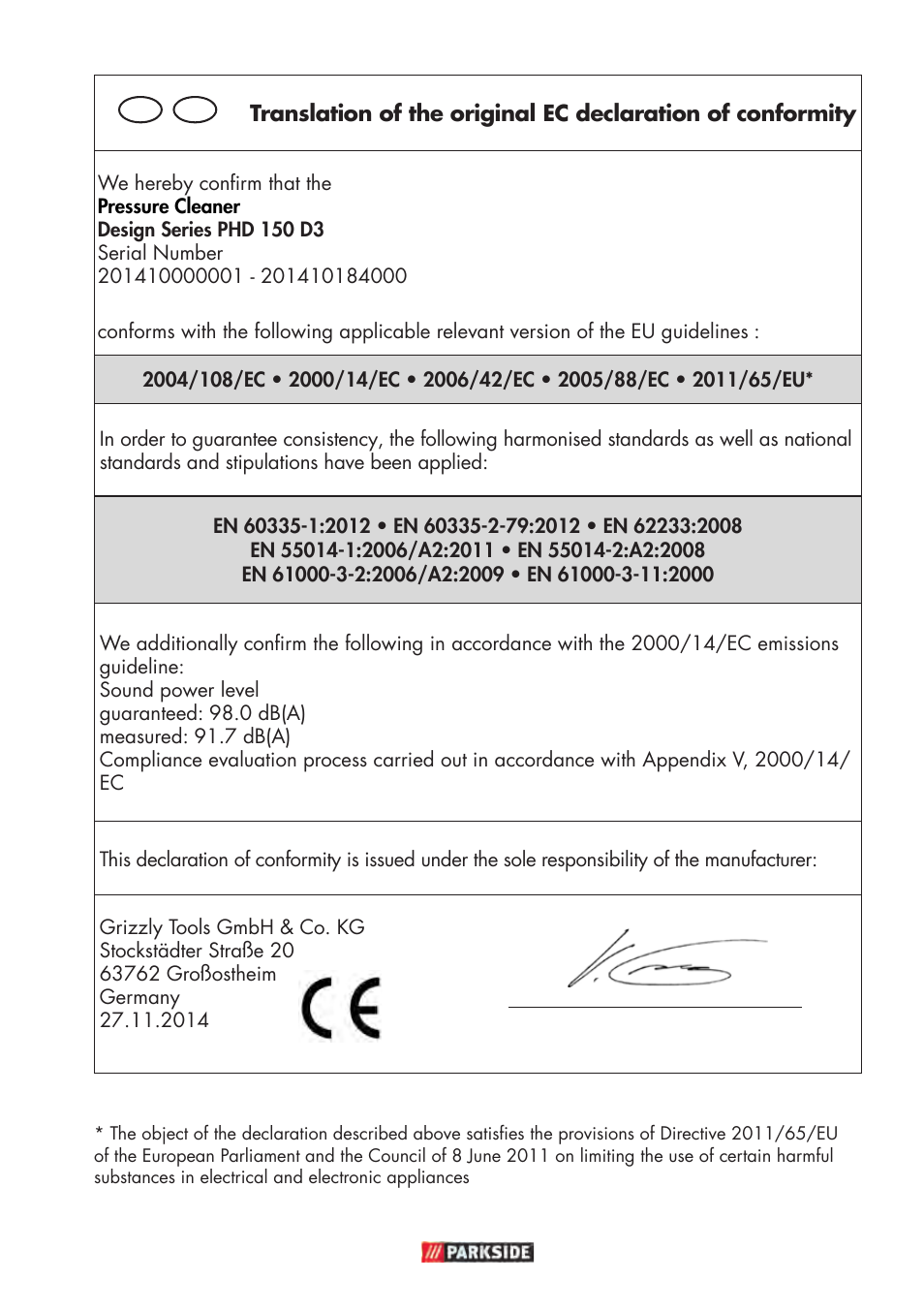 Parkside PHD 150 D3 User Manual | Page 75 / 78