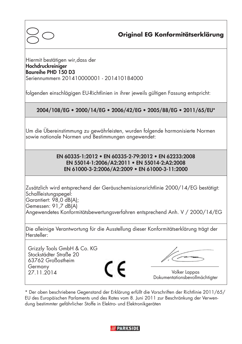 Parkside PHD 150 D3 User Manual | Page 77 / 78