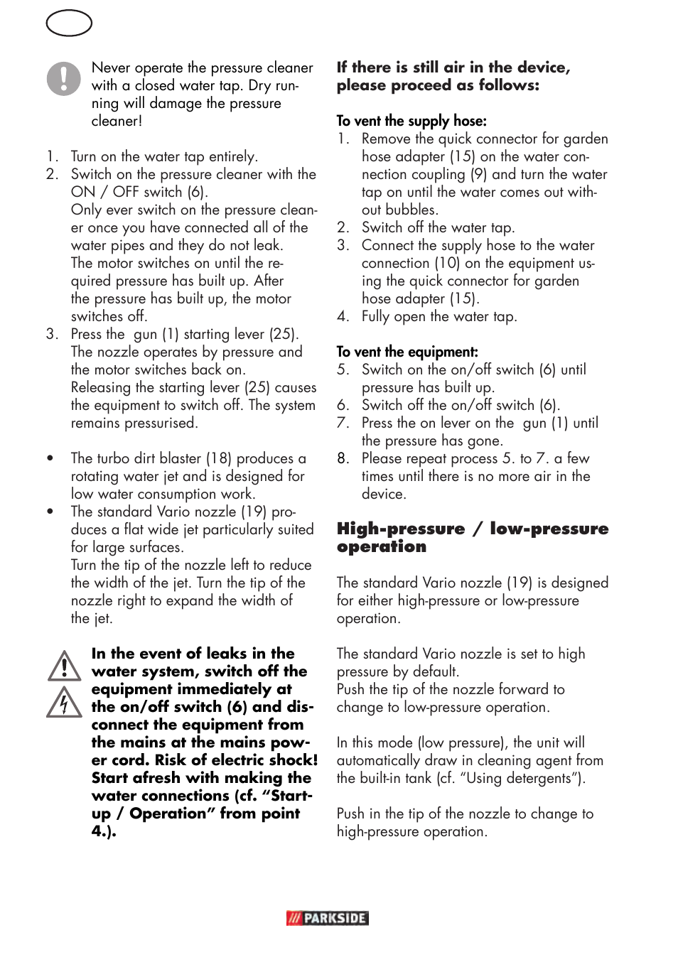 Parkside PHD 150 D3 User Manual | Page 10 / 102