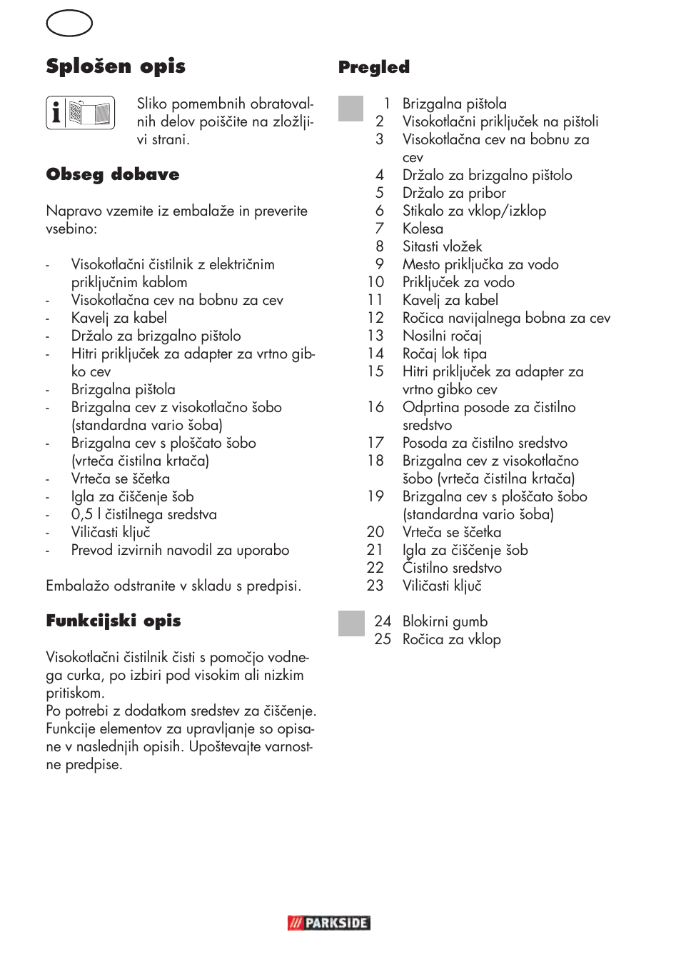 Splošen opis | Parkside PHD 150 D3 User Manual | Page 44 / 102