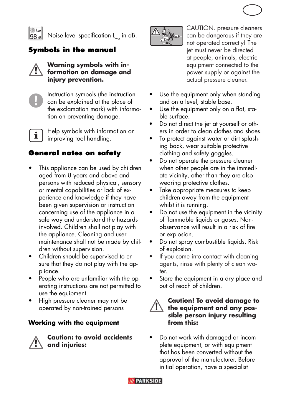 Parkside PHD 150 D3 User Manual | Page 7 / 102