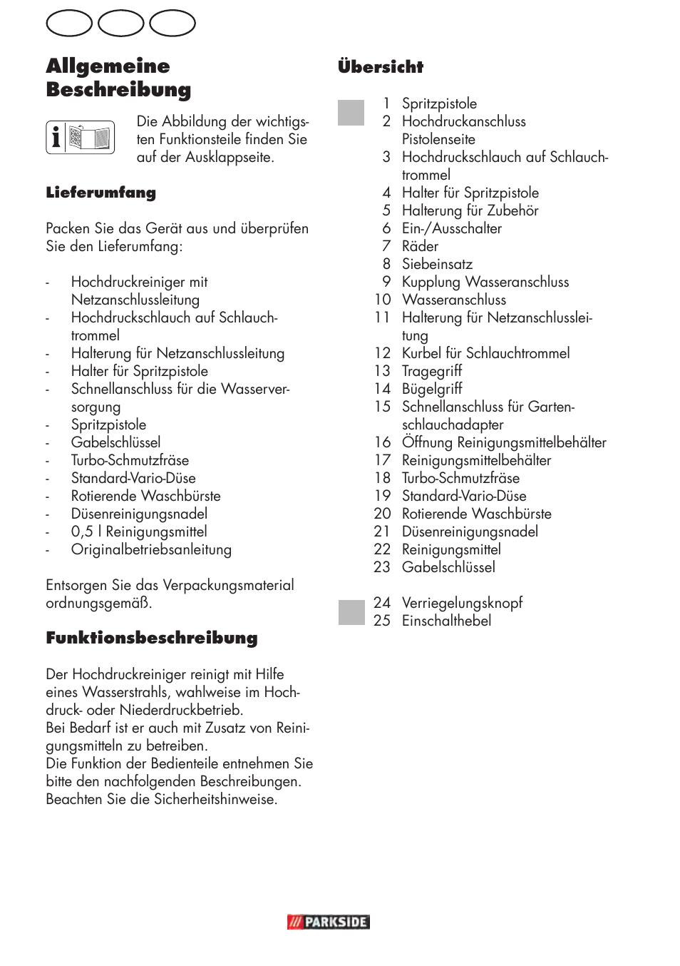 At de ch, Allgemeine beschreibung | Parkside PHD 150 D3 User Manual | Page 80 / 102