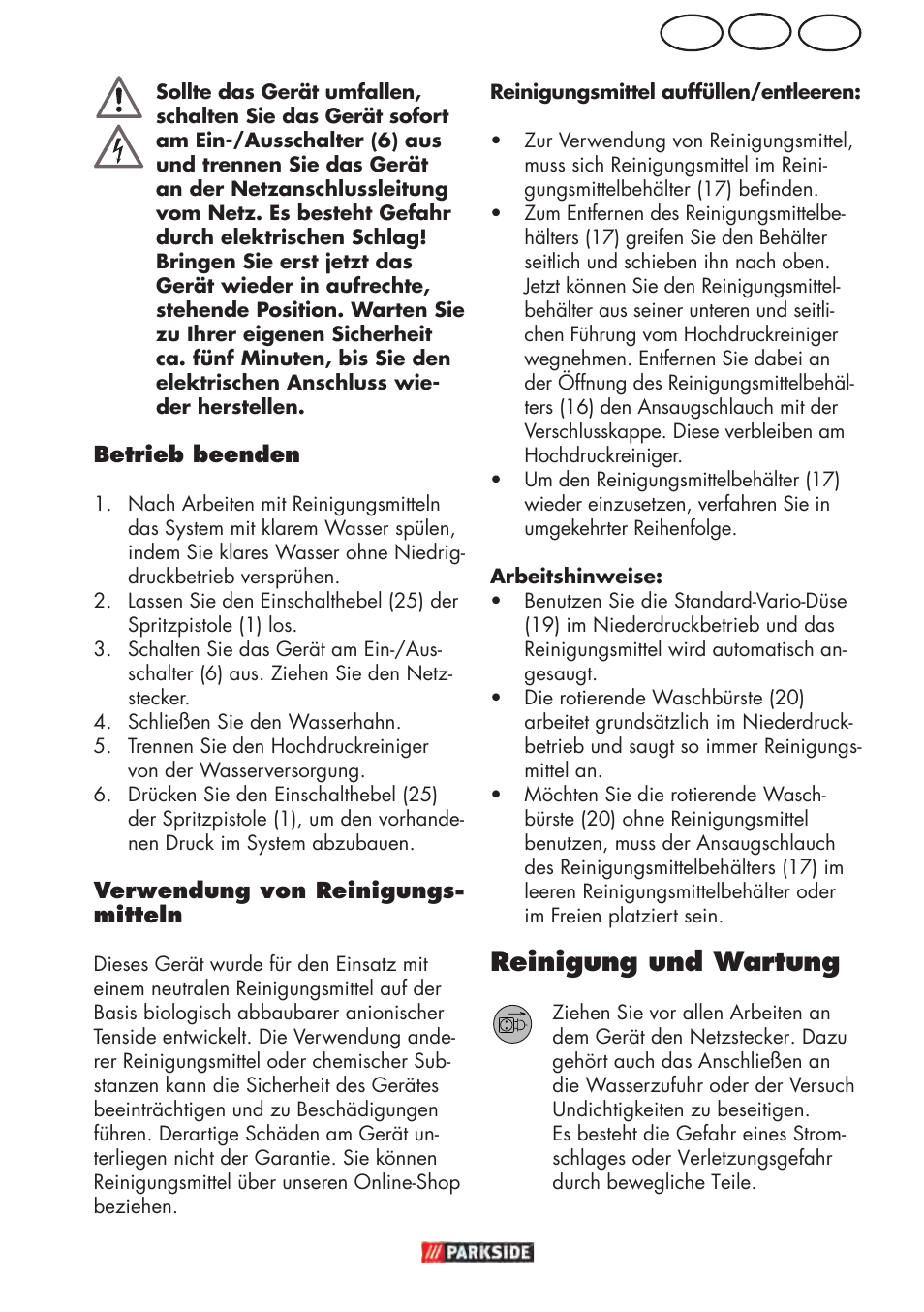 Ch at de, Reinigung und wartung | Parkside PHD 150 D3 User Manual | Page 87 / 102