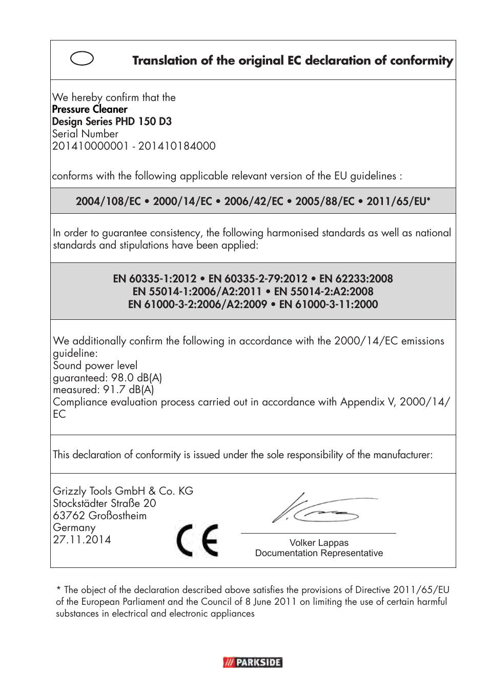 Parkside PHD 150 D3 User Manual | Page 93 / 102