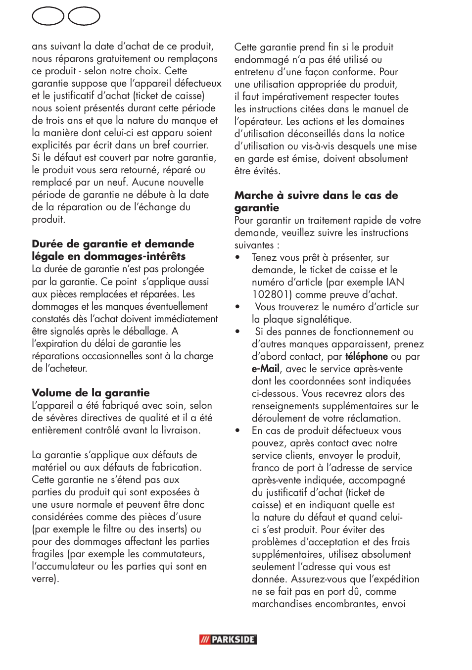 Ch fr | Parkside PFR 30 A1 User Manual | Page 14 / 30