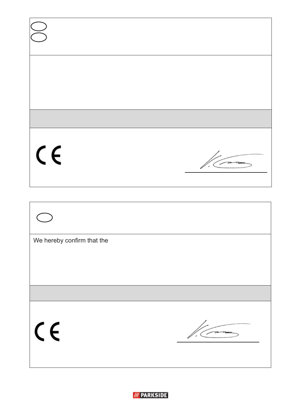 Original ce konformitätserklärung | Parkside PFR 30 A1 User Manual | Page 29 / 30