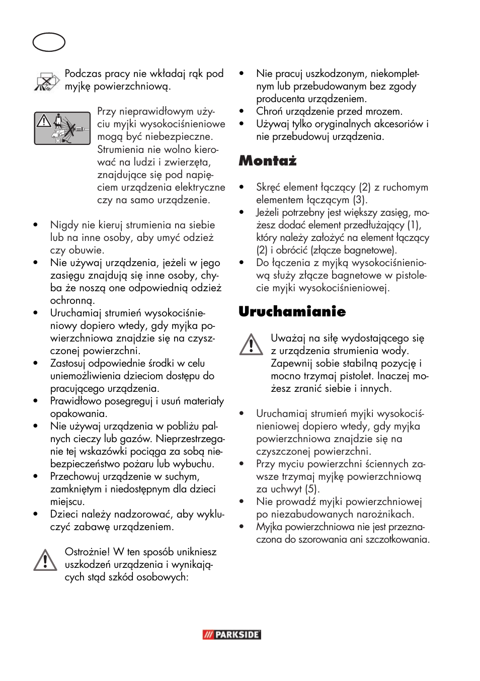 Montaż, Uruchamianie | Parkside PFR 30 A1 User Manual | Page 12 / 46