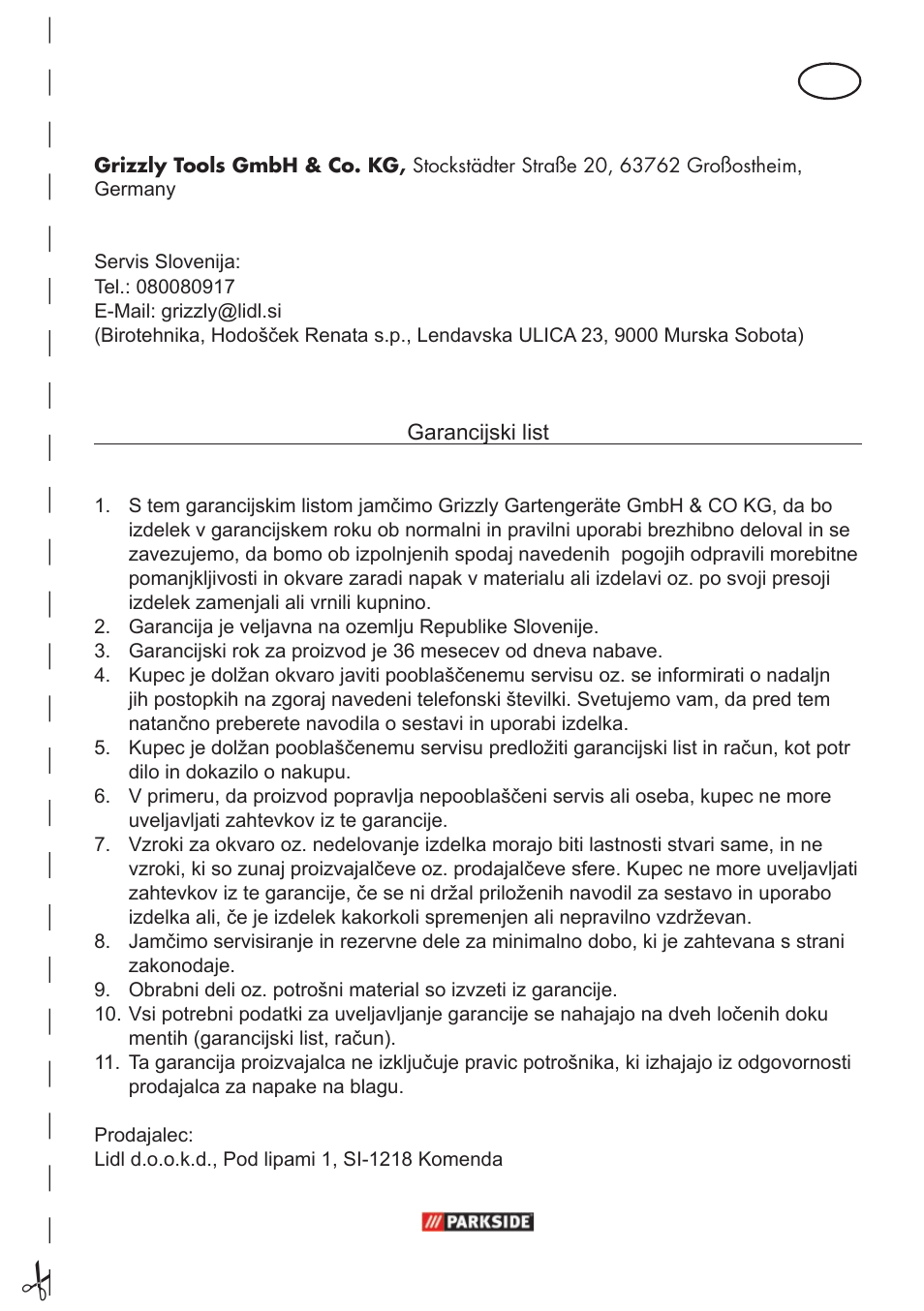 Parkside PFR 30 A1 User Manual | Page 27 / 46