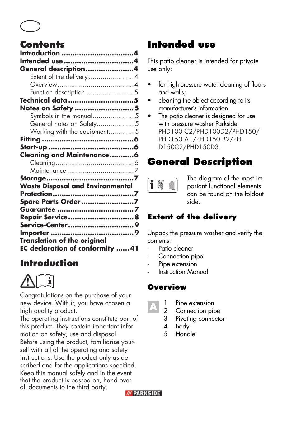 Parkside PFR 30 A1 User Manual | Page 4 / 46