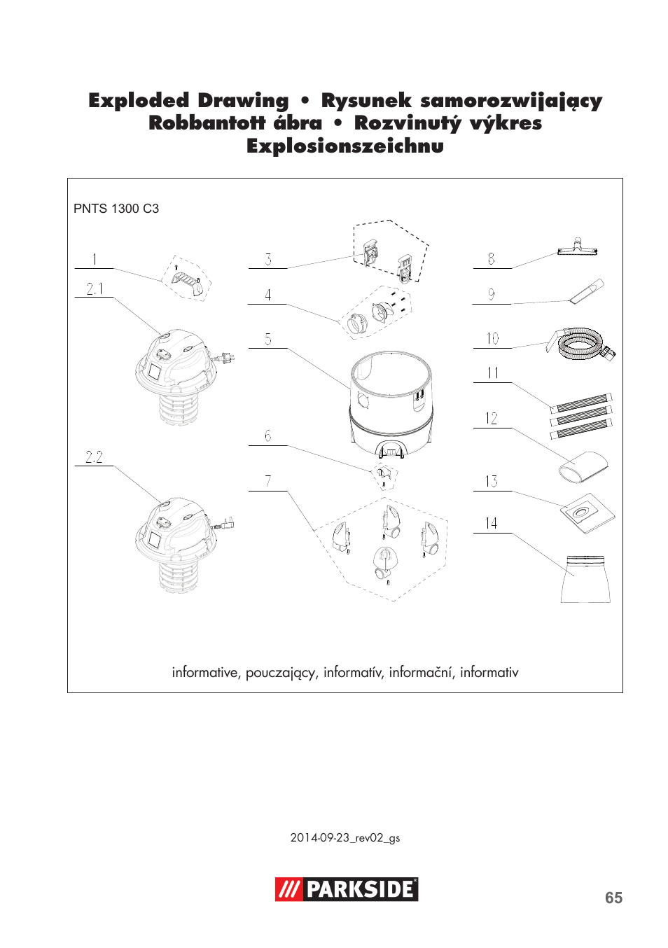 Parkside PNTS 1300 C3 User Manual | Page 65 / 68