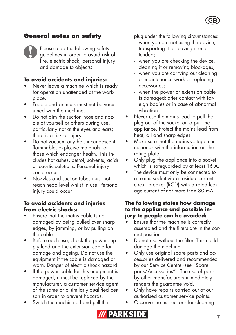 Parkside PNTS 1300 C3 User Manual | Page 7 / 68