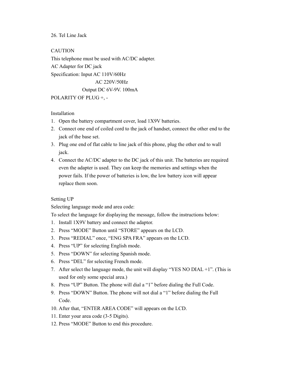 Curtis TID981 User Manual | Page 2 / 6