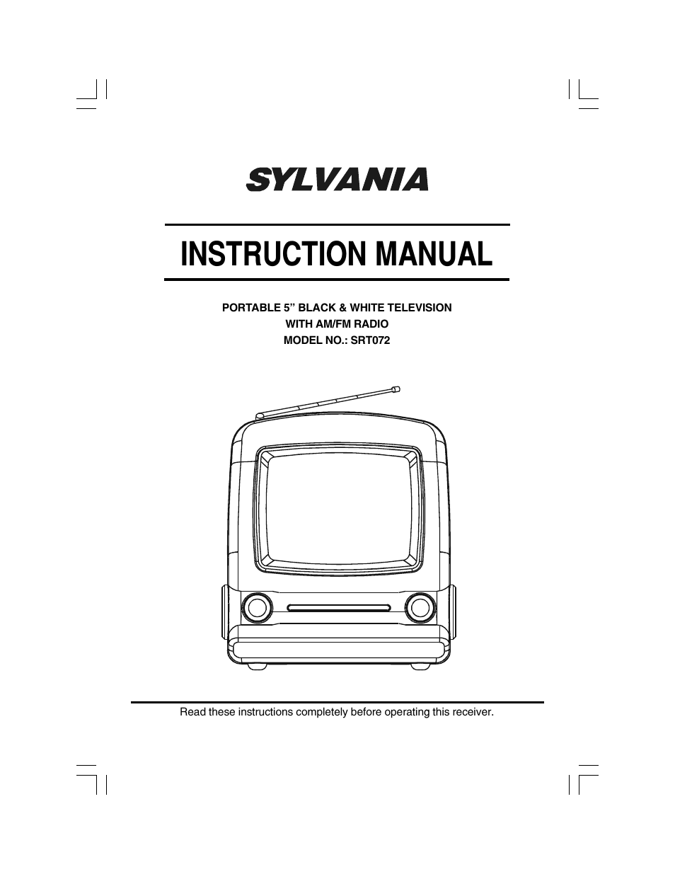 Instruction manual | Curtis RT072 User Manual | Page 6 / 7