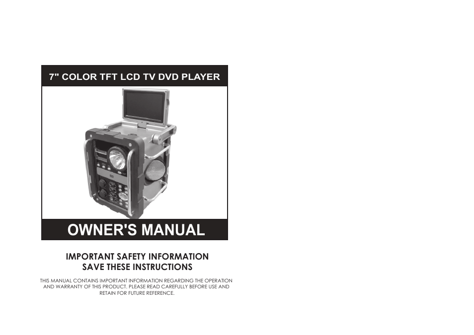 Curtis RT110 User Manual | 10 pages