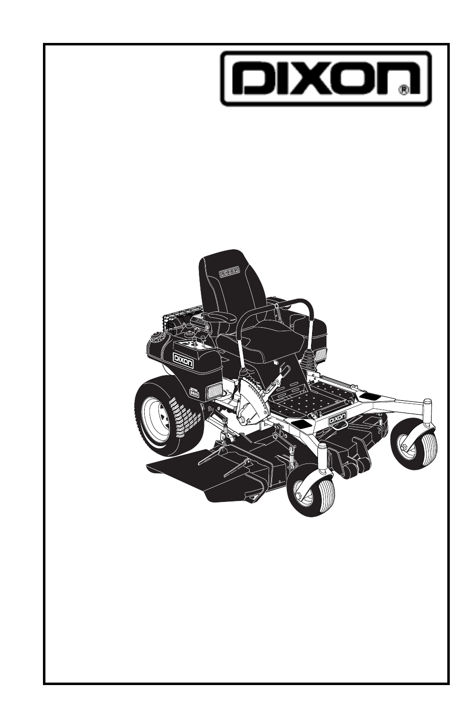 Dixon ZTR 8026D User Manual | 44 pages