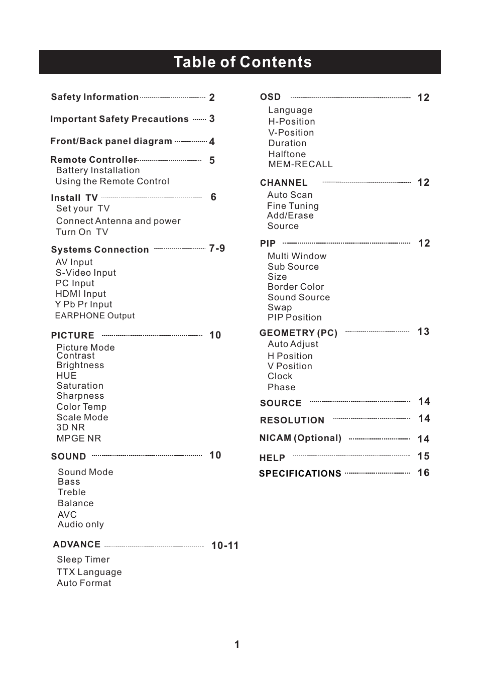 Curtis LCD2400E User Manual | Page 2 / 17