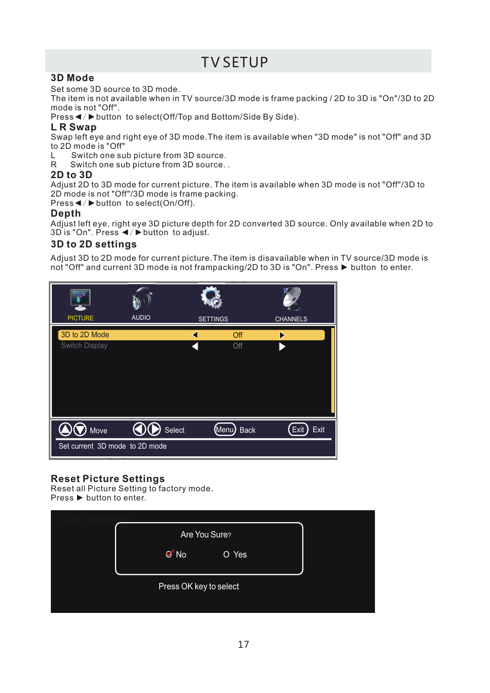 T v setup | Curtis LCD4299A User Manual | Page 20 / 38