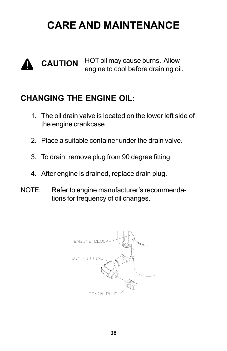 Care and maintenance | Dixon Zeeter Zero-Turn Riding Mower User Manual | Page 38 / 52