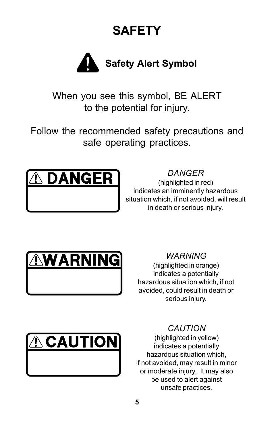 Safety | Dixon Zeeter Zero-Turn Riding Mower User Manual | Page 5 / 52