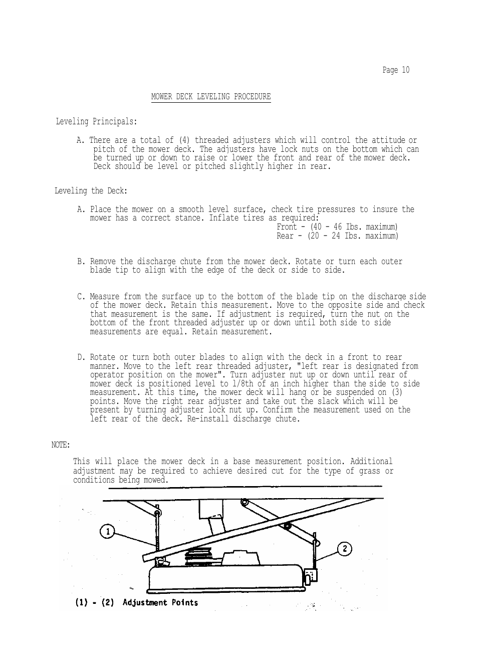 Leveling principals | Dixon 503 User Manual | Page 13 / 33