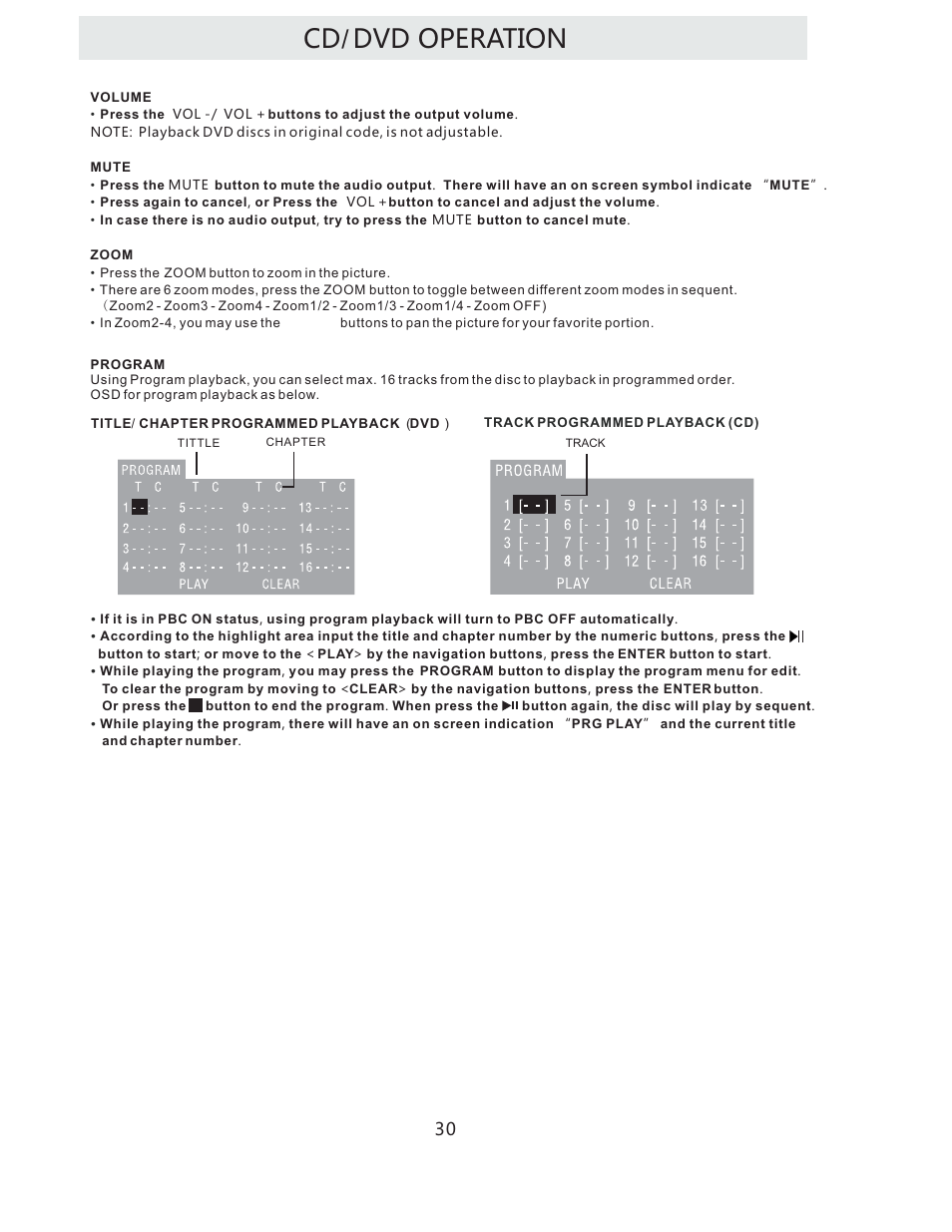 Cd dvd operation | Curtis LCDVD322A User Manual | Page 33 / 45