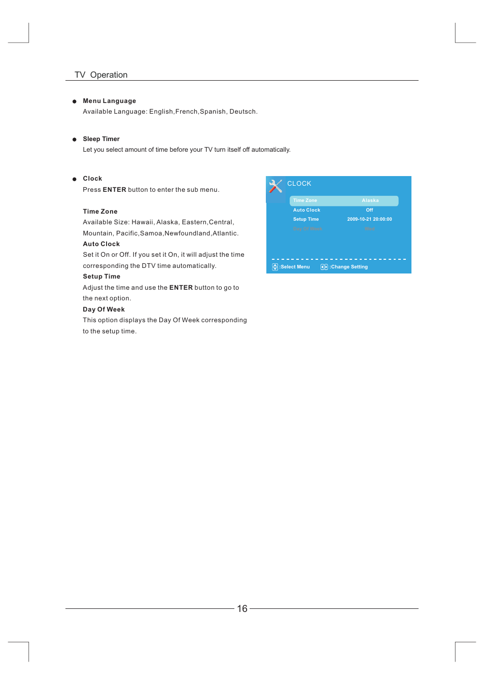 页 17, Tv operation | Curtis LCDVD326A-2 User Manual | Page 17 / 36