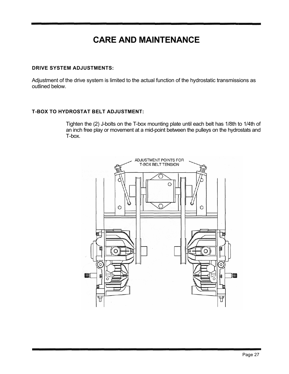 Care and maintenance | Dixon 6601 Series User Manual | Page 30 / 50