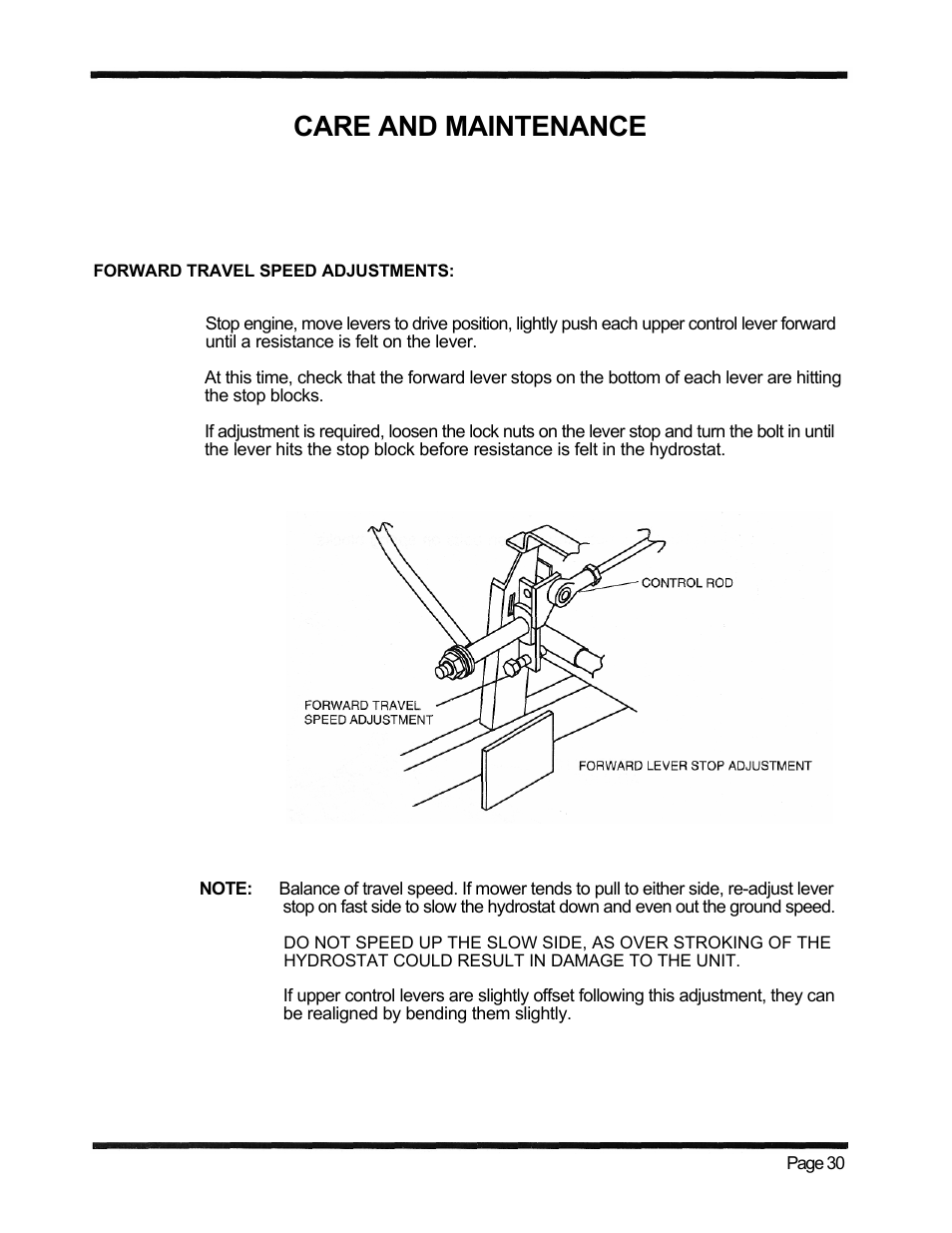 Care and maintenance | Dixon 6601 Series User Manual | Page 33 / 50