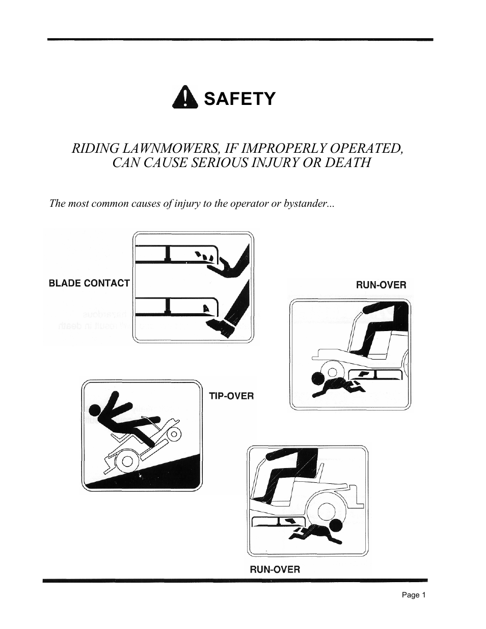 Safety | Dixon 6601 Series User Manual | Page 4 / 50