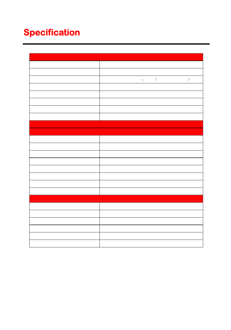 Specification | Curtis LED2400A User Manual | Page 37 / 38