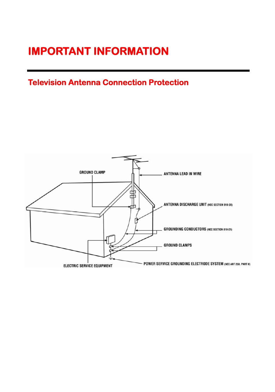 Important information | Curtis LED2400A User Manual | Page 5 / 38