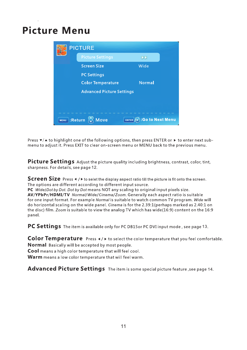 页 14 | Curtis LEDV1975A4 User Manual | Page 14 / 37