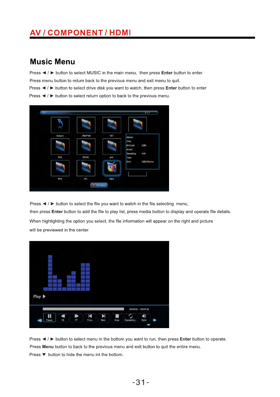 页 19 | Curtis LEDVD2488A User Manual | Page 32 / 47