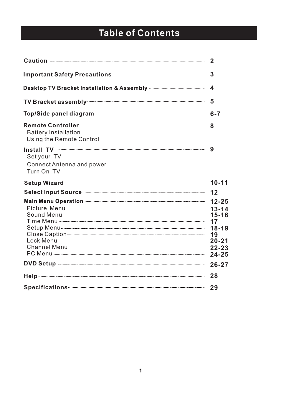 Curtis LEDVD2488A-B User Manual | Page 2 / 30