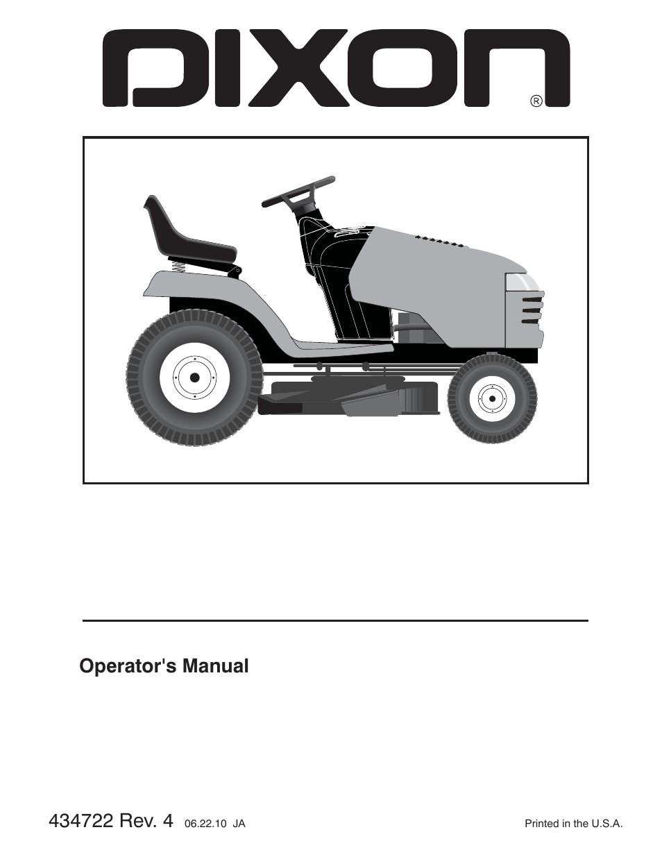 Dixon 434722 User Manual | 30 pages