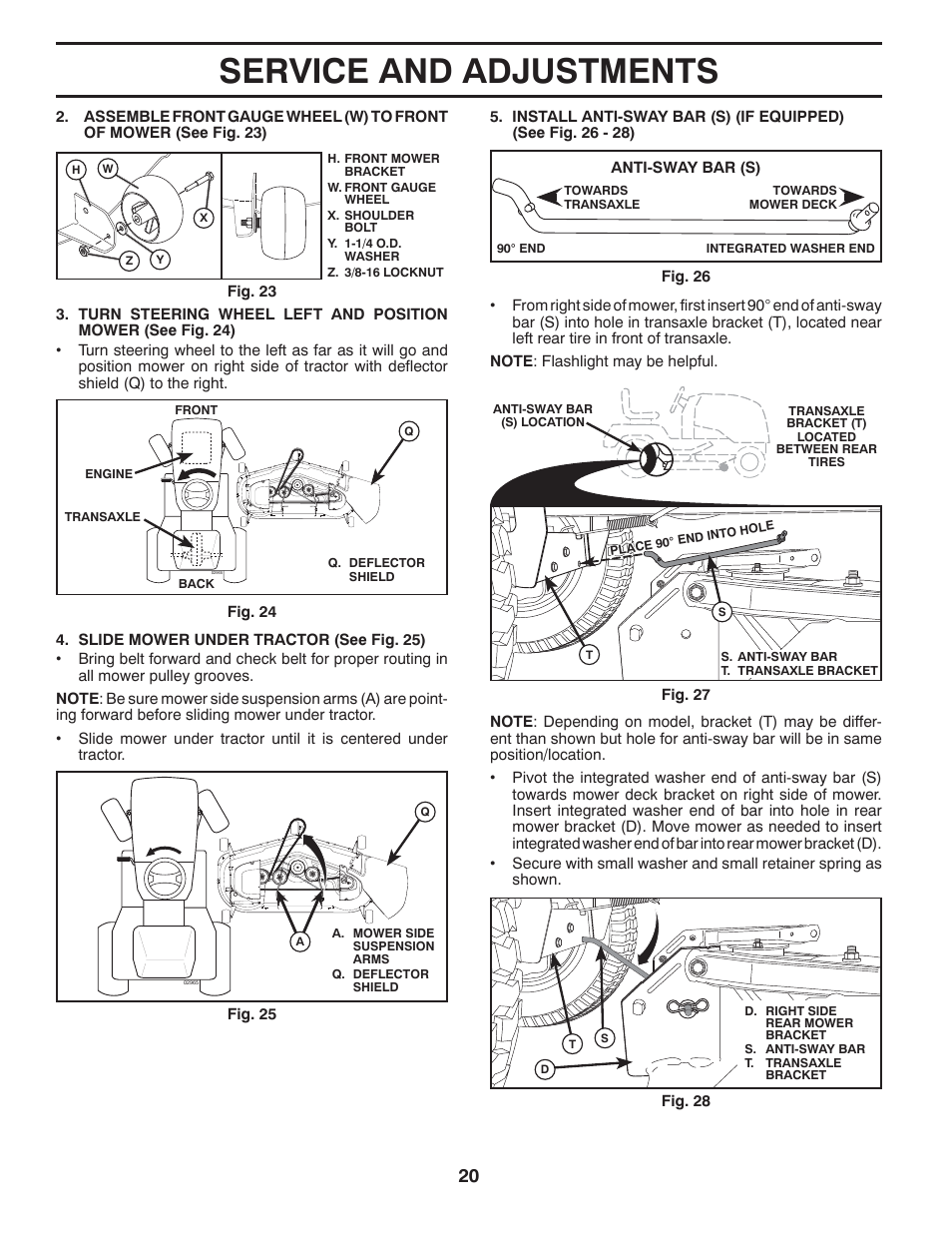 Service and adjustments | Dixon 434722 User Manual | Page 20 / 30