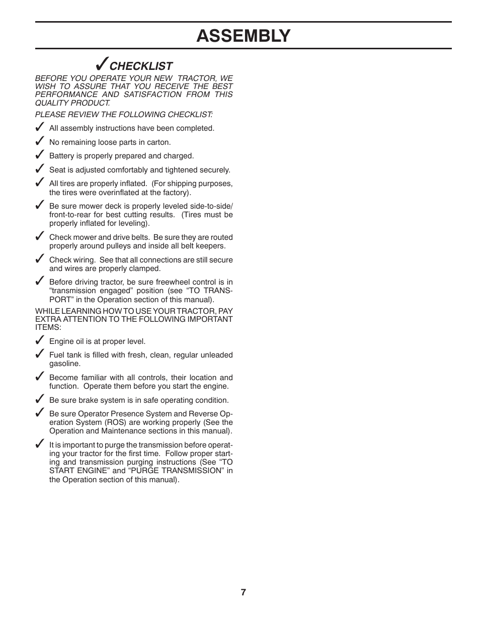 Assembly | Dixon 434722 User Manual | Page 7 / 30