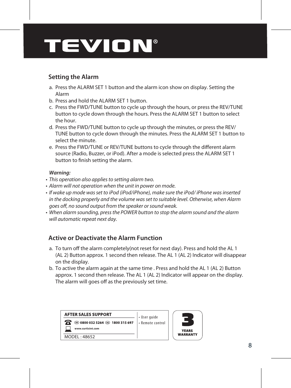 Curtis IP320UKT User Manual | Page 10 / 16